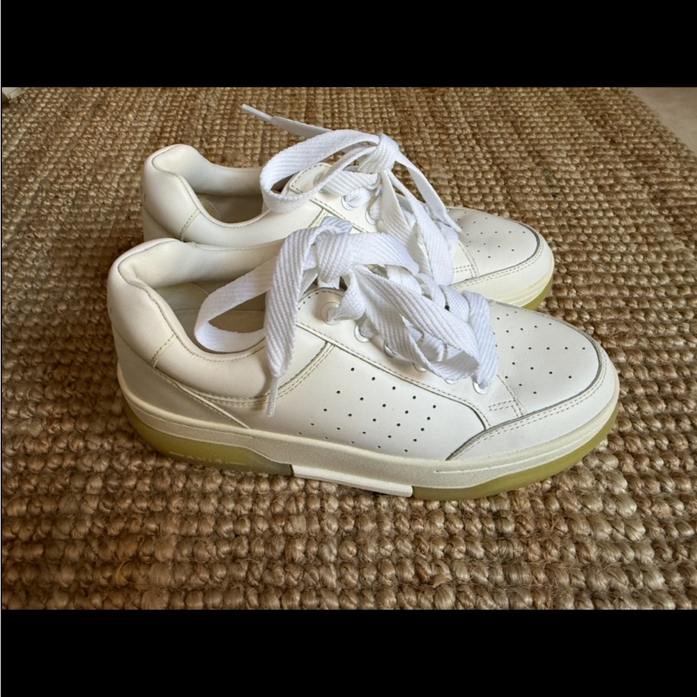 Amiri Stadium White Leather Sneakers View 3
